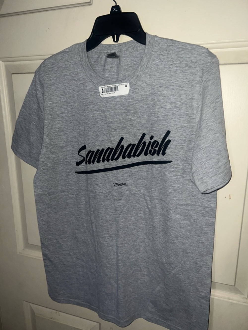 Men's Gray “Sanababish” Crewneck Graphic T-Shirt size M